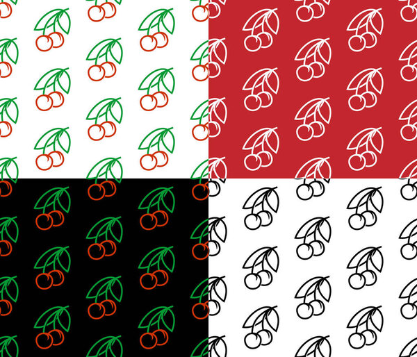 Вишневый бесшовный набор
