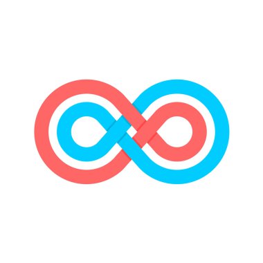 Renkli çarpı işareti Infinity satırları logo