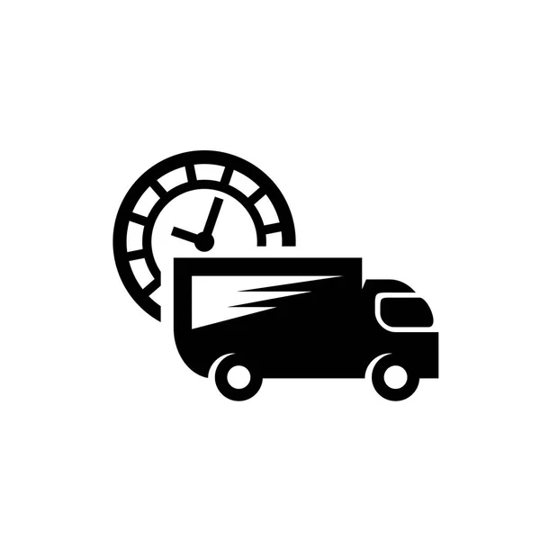 Ícone de caminhão de entrega rápida — Vetor de Stock