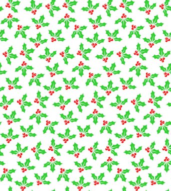 Holly Dikişsiz desen renk beyaz üzerine çilek