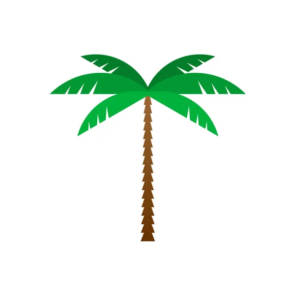 Palmera ilustración de estilo geométrico plano — Vector de stock