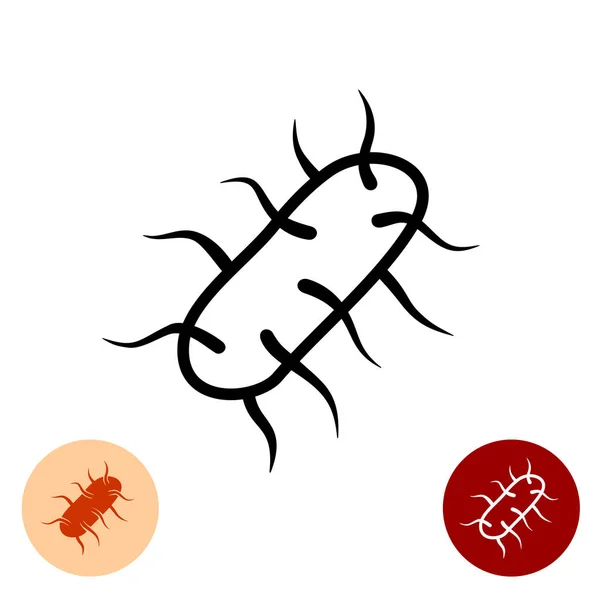 Icône noire Salmonella — Image vectorielle