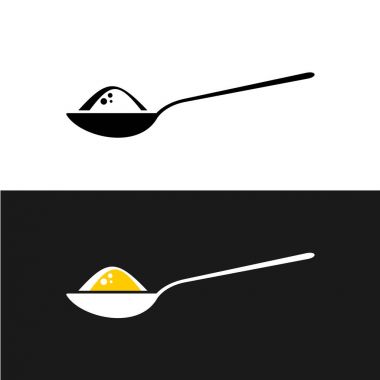Spoon with content symbol. clipart