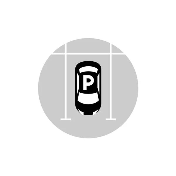 Ikona samochodu parkingu wektor. — Wektor stockowy