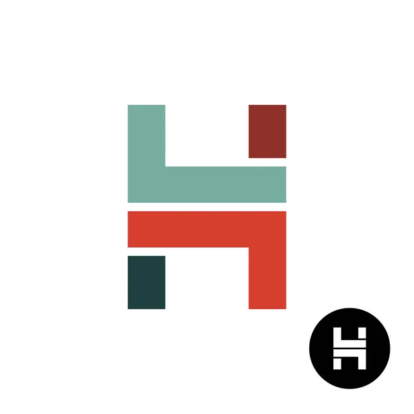 Logodesign med bokstaven H industriell stil – stockvektor