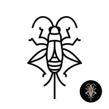 Kriket böcek stilize logosu.