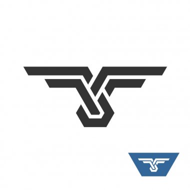 Düğüm geometrik logo kanatlı