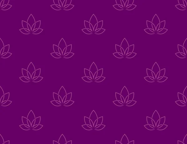 Lotus zen fond de motif sans couture . — Image vectorielle