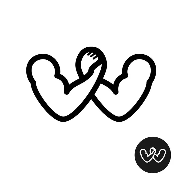 Logo de bras de fer — Image vectorielle