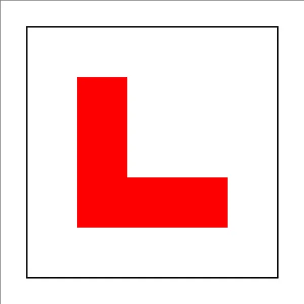 Learner driver plate sign — Stock Vector