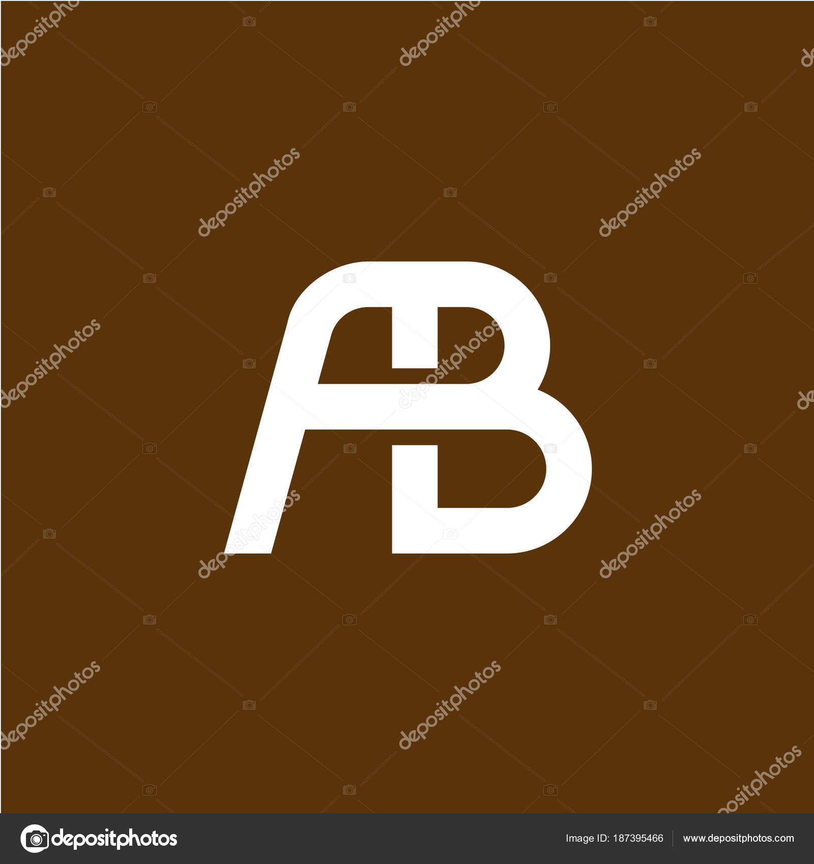 Zwei Buchstaben a und b Ligaturlogo lizenzfreie