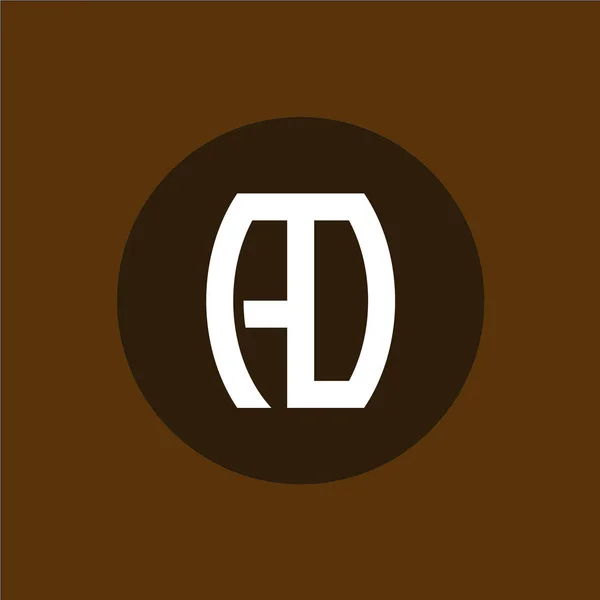 Δύο επιστολές λογότυπο δίψηφο γράμμα A και D. — Διανυσματικό Αρχείο