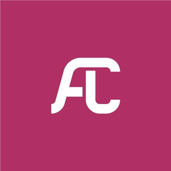 Logotipo de ligadura A e C de duas letras — Vetor de Stock