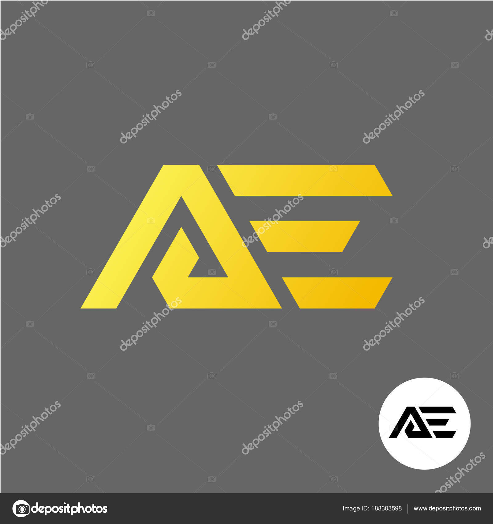 Letter A And E Logo Ae Ligature Symbol Vector Image By C Kilroy Vector Stock