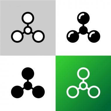 Protein simge siyah ve beyaz ile varyasyonları.