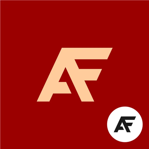 字母 A 和 F 标志。Af 连字符号. — 图库矢量图片