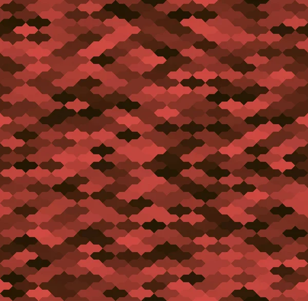 Rode en zwarte geometrische cornered naadloze patroon. — Stockvector