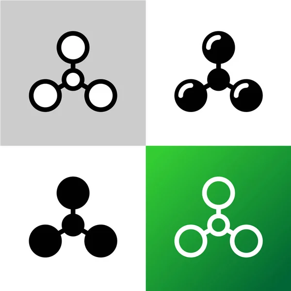 Icono de proteína blanco y negro con variaciones . — Vector de stock