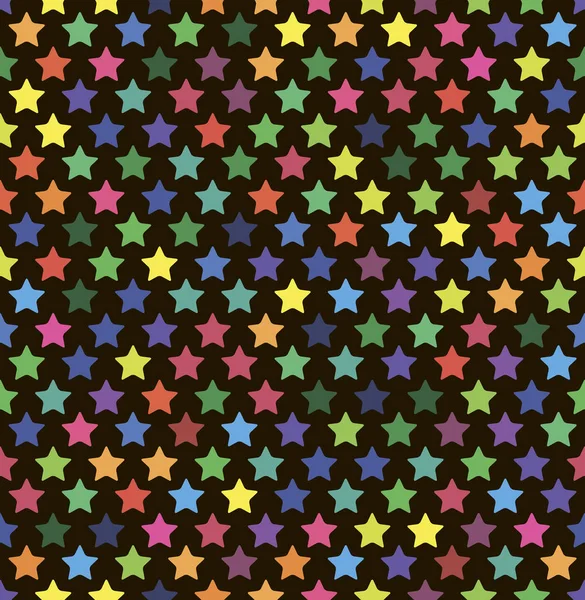 Barva hvězdy bezešvé pattern. — Stockový vektor