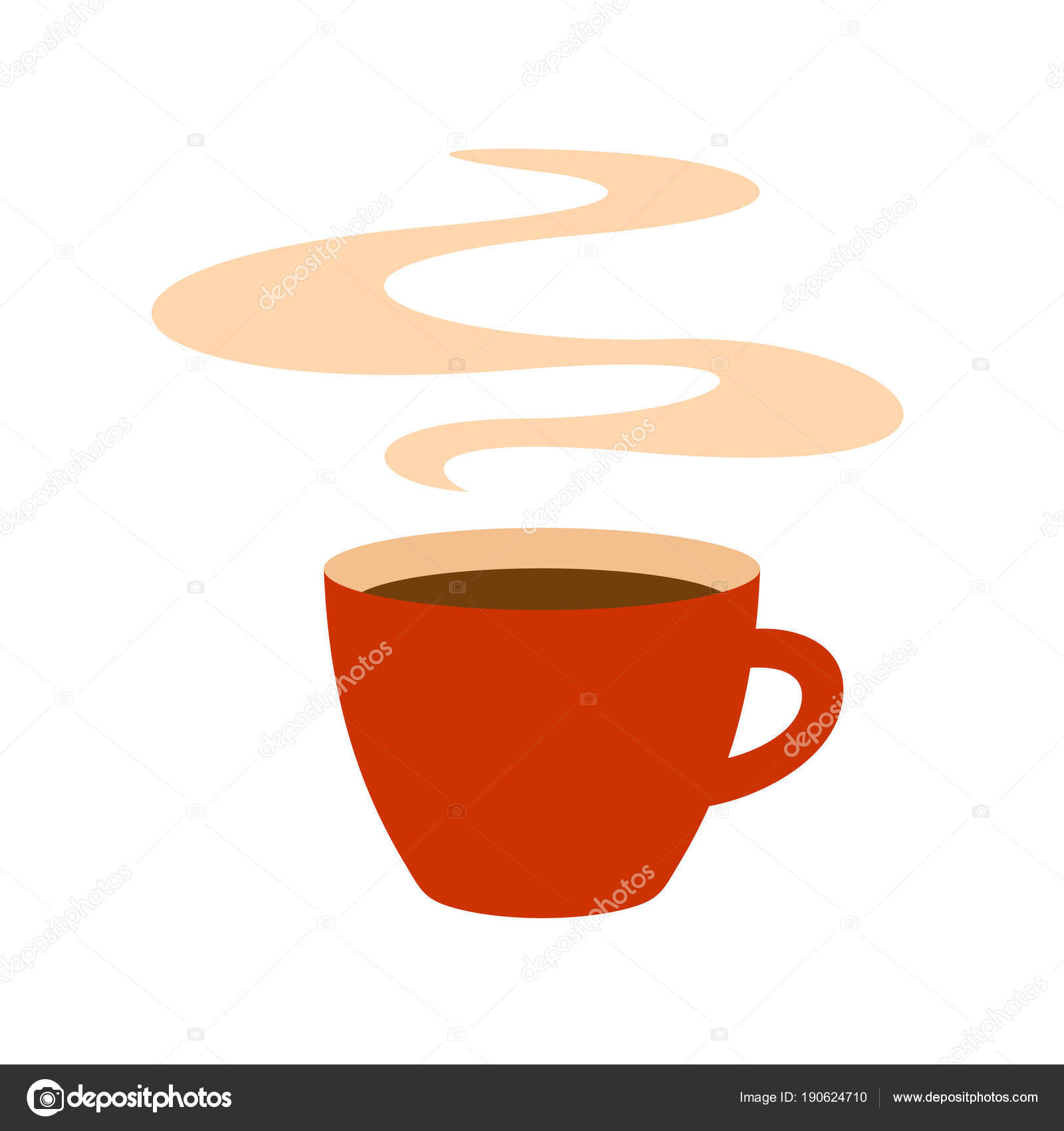 Hot red coffee cup with steam illustration. Stock Vector by ©Kilroy  190624710, image size:1600x1700