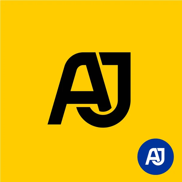 AJ letters symbol. A and J letters ligature. — Stock Vector