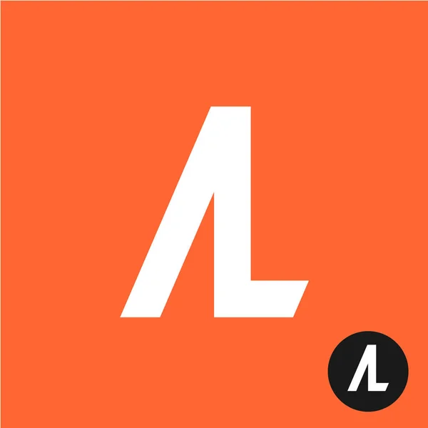Símbolo de letras AL. A e L letras ligadura . — Vetor de Stock
