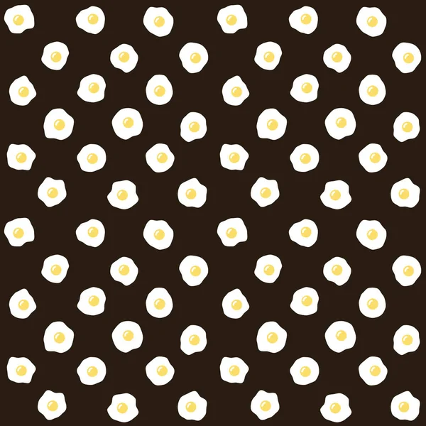 Huevos revueltos fritos patrón sin costura . — Archivo Imágenes Vectoriales
