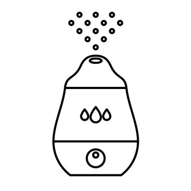 Air humidifier line icon. Humidity control indoor house electric device. clipart