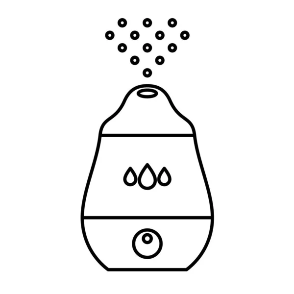 Air humidifier line icon. Humidity control indoor house electric device. — ストックベクタ