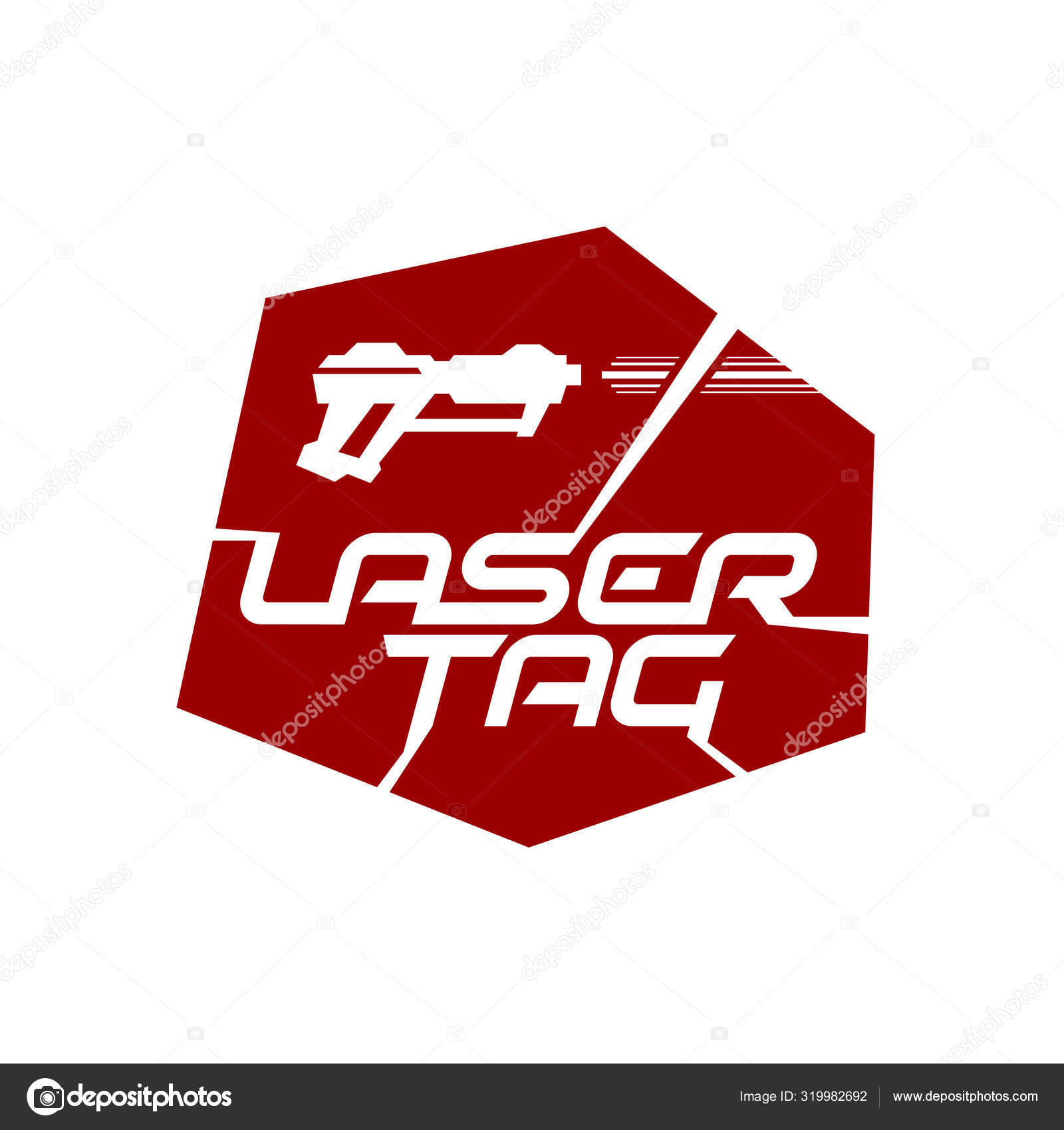 Laser tag gun game icon Royalty Free Vector Image
