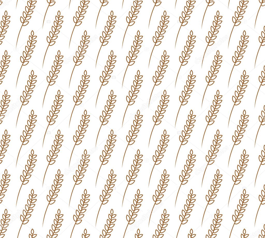 Wheat ears seamless pattern.