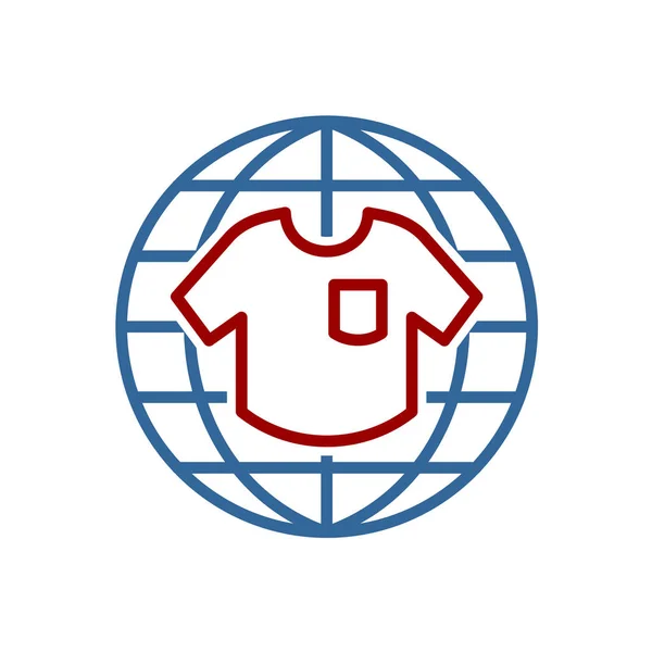 Logotipo global de moda prendas . — Vector de stock