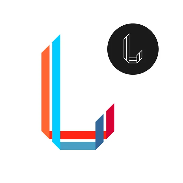 Letter L colorful creative logo. — Stock vektor