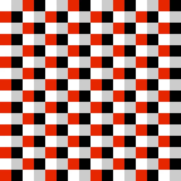 Rojo, negro y blanco de carbono estilo cuadrados sin costuras patrón de fondo — Archivo Imágenes Vectoriales