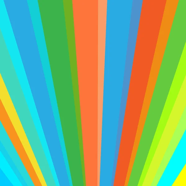 Hældes lodret farverige regnbue striber abstrakt baggrund. Farvebånd op fra horisonten. Cirkus eller karneval stråler tema. Farvede linjer . – Stock-vektor