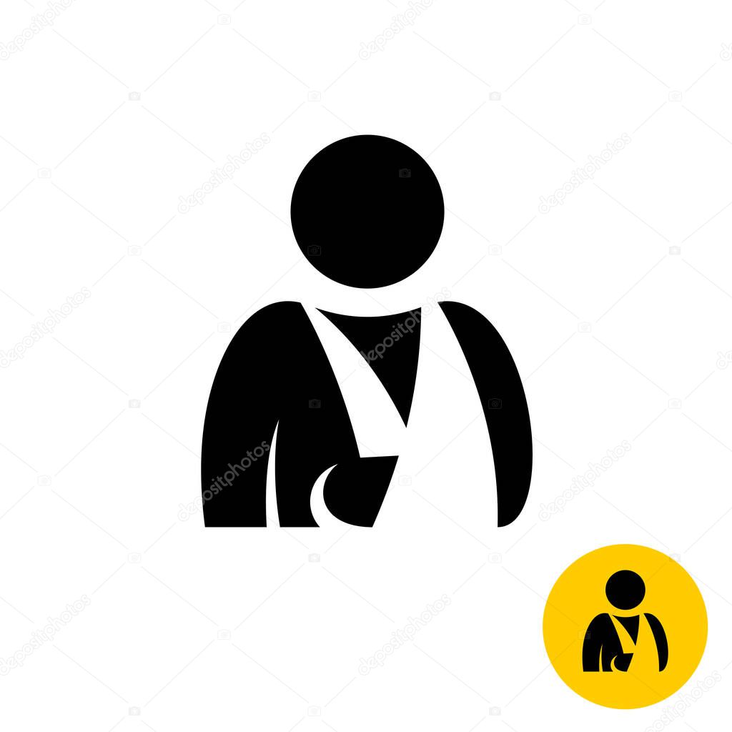 Broken Arm Icon Injured Man Silhouette Hospital Patient With Hand Bandage Symbol Premium Vector In Adobe Illustrator Ai Ai Format Encapsulated Postscript Eps Eps Format Broken Arm Icon Injured Man Silhouette Hospital Patient With Hand Bandage Symbol Premium Vector In Adobe Illustrator Ai Ai Format Encapsulated Postscript Eps Eps Format
