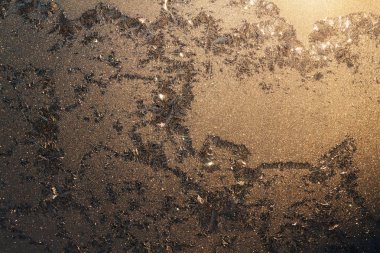 Camın üzerindeki soğuk desen