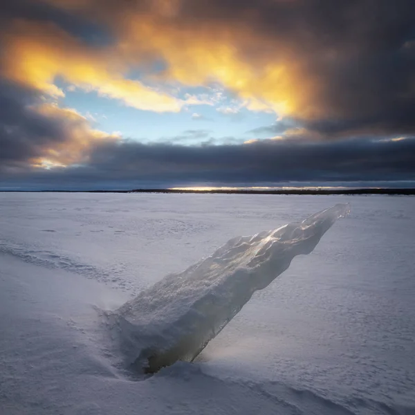 Cristallo di ghiaccio al tramonto — Foto Stock