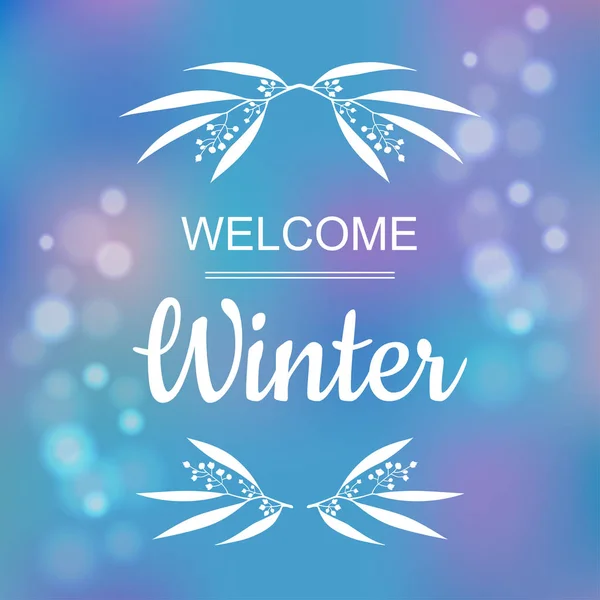 Bienvenue conception de carte d'hiver — Image vectorielle