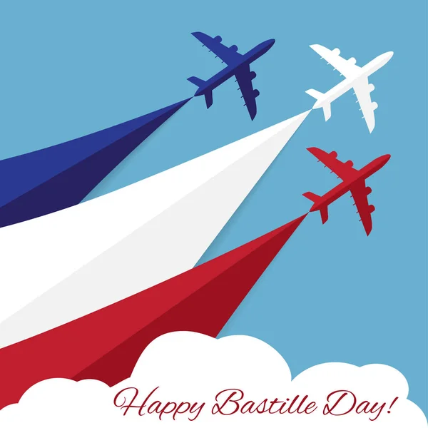 Joyeuse fête de la Bastille. Jour de l'indépendance de la France — Image vectorielle