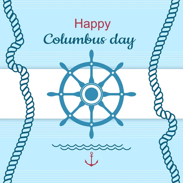 Happy Columbus Day affisch — Stock vektor