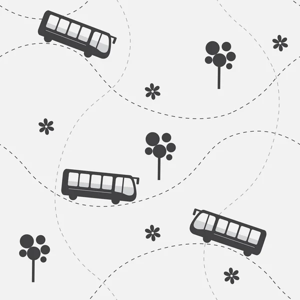 Modello vettoriale senza soluzione di continuità con bus — Vettoriale Stock