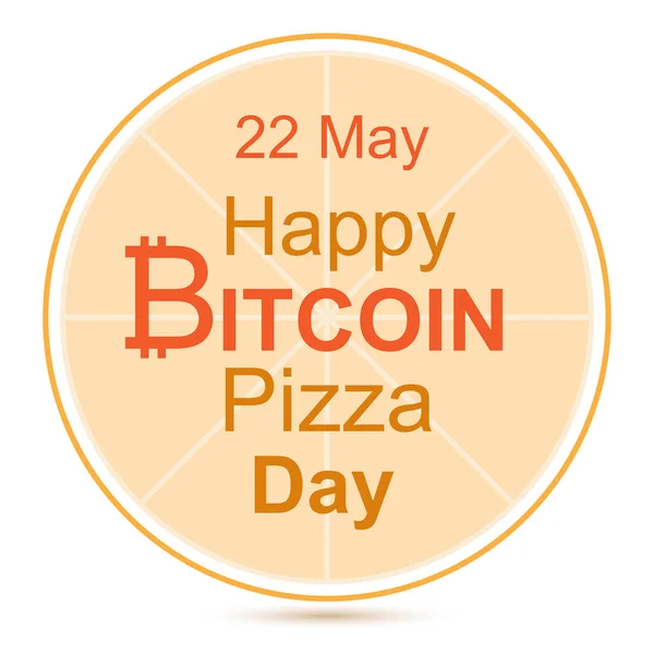 Dia Bitcoin Pizza — Vetor de Stock