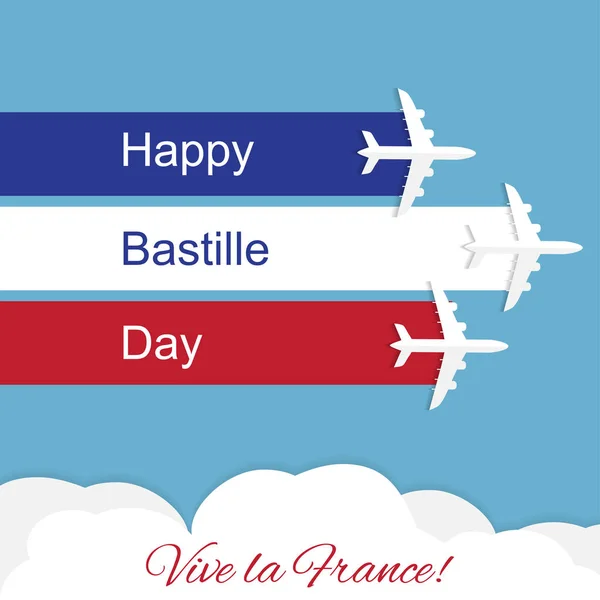 Joyeuse fête de la Bastille. Jour de l'indépendance de la France — Image vectorielle