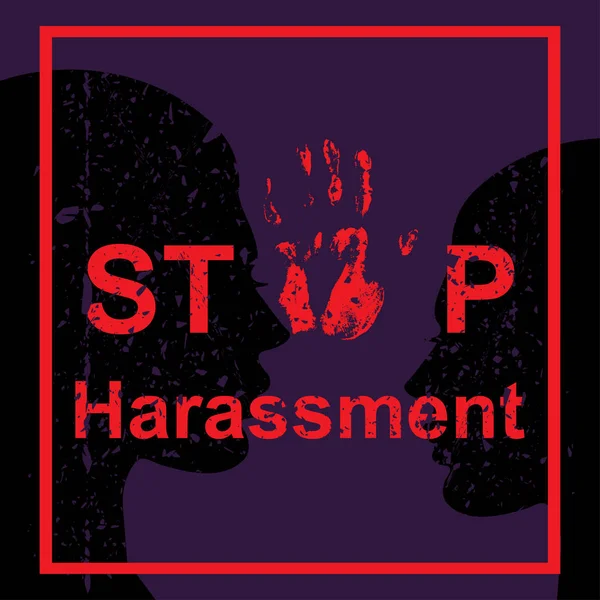 Arrêtez le harcèlement des femmes — Image vectorielle