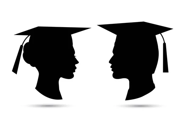 Graduation student profile — Stock Vector