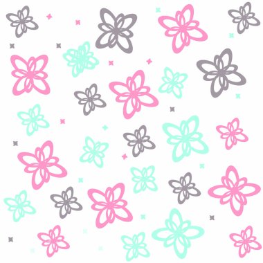 Genç vektör arka plan kelebekler 