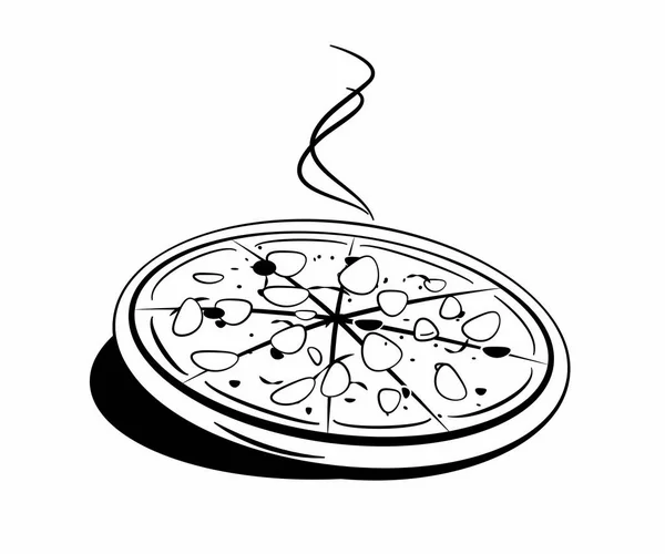 Pizza Vektorové Ikony Pizzerie Silueta Royalty Free Stock Ilustrace
