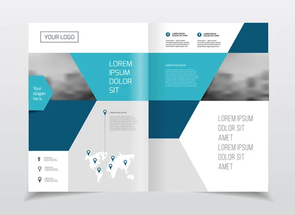 Progettazione brochure aziendale — Vettoriale Stock