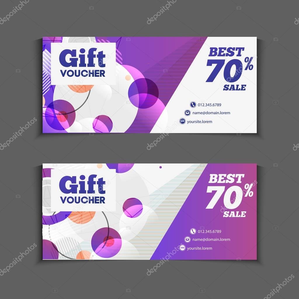 Gift or discount vouchers design — Stock Vector © alejik 129649904